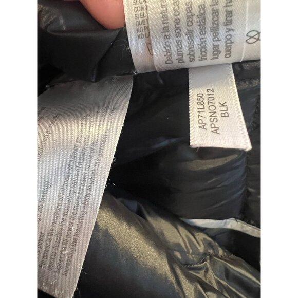 Andrew Marc Women’s Long Jacket Lightweight Hooded Down Quilted Black Medium - Picture 16 of 16